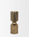 11" Antiqued Gold Iron Tabletop Votive Candle Holder