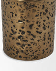 11" Antiqued Gold Iron Tabletop Votive Candle Holder