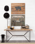 24" Black Iron And Glass Tabletop Lantern Candle Holder