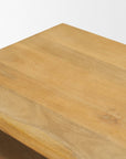 Set of Two Natural Solid Wood Frame Nested Tables