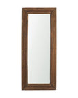 69" Brown Ribbed Solid Wood Wall Mounted And Leaning Framed Full Length Mirror