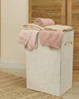 9" Off White Wicker Single Door Linen Cabinet
