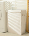 9" Off White Wicker Single Door Linen Cabinet