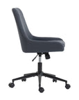 Beige And Black Adjustable Height Swivel Rolling Office Chair