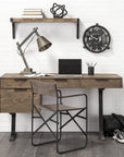 15" Black Iron Analog Round Wall Clock