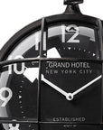 15" Black Iron Analog Round Wall Clock