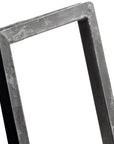 10" Black Metal One Tier Bookcase