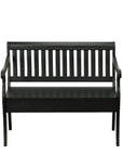 42" Black Solid Wood Storage Bench With Flip Top