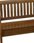 42" Dark Brown Solid Wood Storage Bench With Flip Top