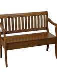 42" Dark Brown Solid Wood Storage Bench With Flip Top