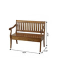 42" Dark Brown Solid Wood Storage Bench With Flip Top