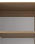 71" Natural Wood Five Tier Bookcase