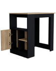 23" Black Wood Kitchen Island