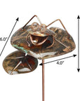 5" Copper Frog Garden Stake