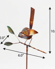 10" Copper Birds Garden Stake