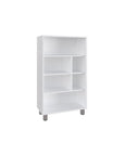 41" White Wood Four Tier Bookcase