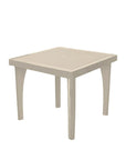 30" Taupe Heavy Duty Plastic Square Outdoor Dining Table with Umbrella Hole
