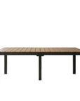 71" Brown And Black Heavy Duty Plastic Outdoor Dining Table with Umbrella Hole