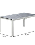 71" Brown And Black Heavy Duty Plastic Outdoor Dining Table with Umbrella Hole