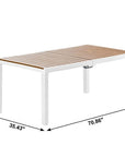 71" Brown And Black Heavy Duty Plastic Outdoor Dining Table with Umbrella Hole