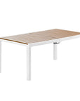 71" Brown And Black Heavy Duty Plastic Outdoor Dining Table with Umbrella Hole