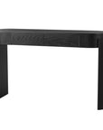 55" Teal Blue Wood Oval Double Pedestal Console Table With Two Drawers