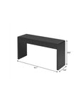 55" Natural Wood Double Pedestal Console Table With Three Drawers