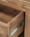 30" Natural Solid Wood Live Edge One Drawer Nightstand