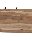 30" Natural Solid Wood Live Edge One Drawer Nightstand