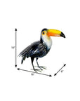 16" Black And White Metal Birds Garden Accents Accessories