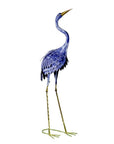 37" Blue And Gold Metal Birds Garden Accents Accessories