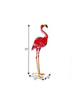 33" Pink Metal Flamingo Garden Accents Accessories