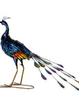 23" Purple And Blue Metal LED lights Birds Garden Accents Accessories