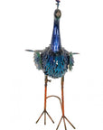 23" Purple And Blue Metal LED lights Birds Garden Accents Accessories