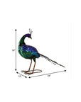 18" Blue And Green Metal Birds Garden Accents Accessories