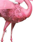 33" Pink Metal LED lights Flamingo Garden Accents Accessories