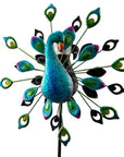 78" Blue And Purple Metal LED lights Birds Windmill
