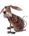 15" Brown Metal LED lights Dogs Garden Accents Accessories