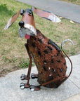 15" Brown Metal LED lights Dogs Garden Accents Accessories