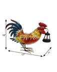 18" Red Blue And Yellow Metal LED lights Birds Garden Accents Accessories