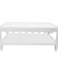 48" White Solid Wood Coffee Table