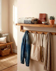 36" Brown Solid Wood Wall Mounted Floating Shelf