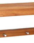 36" Brown Solid Wood Wall Mounted Floating Shelf