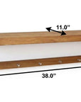 36" Brown Solid Wood Wall Mounted Floating Shelf