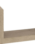 47" Oak Solid Wood Wall Mounted Floating Shelf