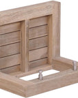 14" Brown Solid Wood Wall Mounted Floating Shelf
