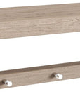 24" Brown Solid Wood Wall Mounted Floating Shelf