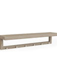 24" Brown Solid Wood Wall Mounted Floating Shelf