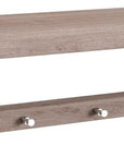 24" Brown Solid Wood Wall Mounted Floating Shelf