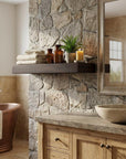 12" Espresso Solid Wood Wall Mounted Floating Shelf